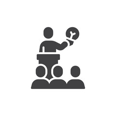 People with a light bulb vector icon