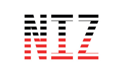 NIZ three initial letter iconic line negative space minimal logo design vector template. monogram, abstract, wordmark, business, typography, minimalist, brand, company, flat, modern, unique, simple