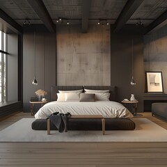 interior of a bed room
