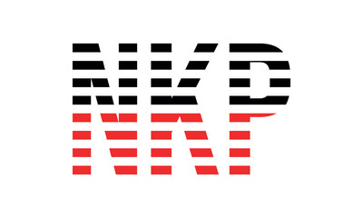 NKP three initial letter iconic line negative space minimal logo design vector template. monogram, abstract, wordmark, business, typography, minimalist, brand, company, flat, modern, unique, simple