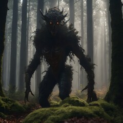 Monster In Forest Background Very Cool