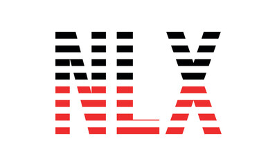 NLX three initial letter iconic line negative space minimal logo design vector template. monogram, abstract, wordmark, business, typography, minimalist, brand, company, flat, modern, unique, simple