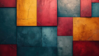 Grunge background. Colorful geometric pattern. 3d 