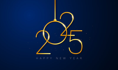 Happy new year 2025 background design.