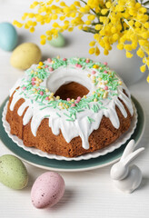 Easter Bundt Cake with Easter Eggs