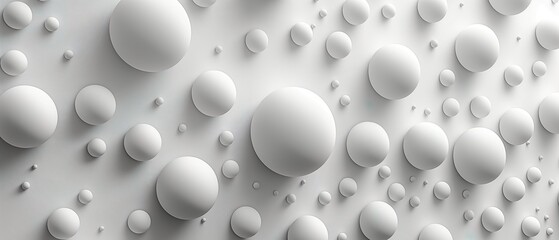 Background Consisting Of White Balls Of Various Sizes. Generative AI 