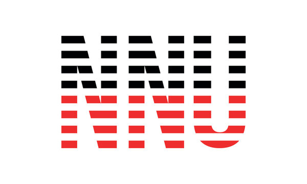 NNU three initial letter iconic line negative space minimal logo design vector template. monogram, abstract, wordmark, business, typography, minimalist, brand, company, flat, modern, unique, simple