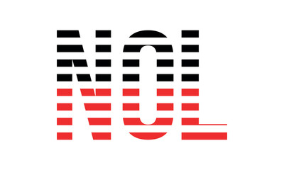 NOL three initial letter iconic line negative space minimal logo design vector template. monogram, abstract, wordmark, business, typography, minimalist, brand, company, flat, modern, unique, simple