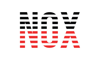 NOX three initial letter iconic line negative space minimal logo design vector template. monogram, abstract, wordmark, business, typography, minimalist, brand, company, flat, modern, unique, simple