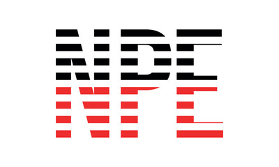 NPE three initial letter iconic line negative space minimal logo design vector template. monogram, abstract, wordmark, business, typography, minimalist, brand, company, flat, modern, unique, simple