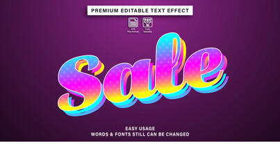 Sale editable text effect