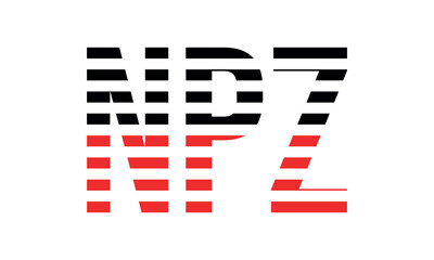 NPZ three initial letter iconic line negative space minimal logo design vector template. monogram, abstract, wordmark, business, typography, minimalist, brand, company, flat, modern, unique, simple