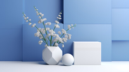 White vase adorned with beautiful flowers, gracefully placed on the floor against the wall, creating a charming and elegant interior decoration with elements of spring, pink blooms, and natural beauty