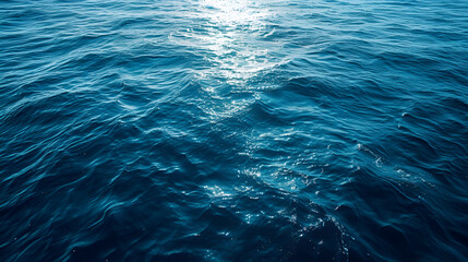 blue water with waves surface background, generative ai