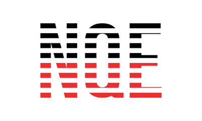 NQE three initial letter iconic line negative space minimal logo design vector template. monogram, abstract, wordmark, business, typography, minimalist, brand, company, flat, modern, unique, simple