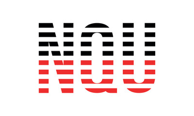 NQU three initial letter iconic line negative space minimal logo design vector template. monogram, abstract, wordmark, business, typography, minimalist, brand, company, flat, modern, unique, simple