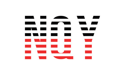 NQY three initial letter iconic line negative space minimal logo design vector template. monogram, abstract, wordmark, business, typography, minimalist, brand, company, flat, modern, unique, simple