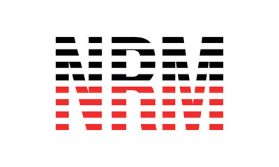 NRM three initial letter iconic line negative space minimal logo design vector template. monogram, abstract, wordmark, business, typography, minimalist, brand, company, flat, modern, unique, simple