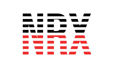 NRX three initial letter iconic line negative space minimal logo design vector template. monogram, abstract, wordmark, business, typography, minimalist, brand, company, flat, modern, unique, simple