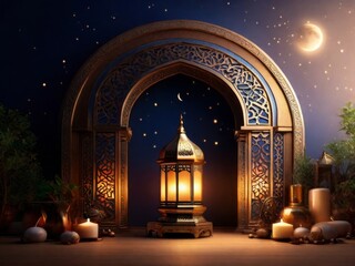 ramadhan background ultra detailed lantern