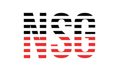 NSG three initial letter iconic line negative space minimal logo design vector template. monogram, abstract, wordmark, business, typography, minimalist, brand, company, flat, modern, unique, simple