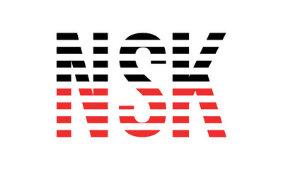 NSK three initial letter iconic line negative space minimal logo design vector template. monogram, abstract, wordmark, business, typography, minimalist, brand, company, flat, modern, unique, simple