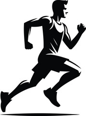 Fototapeta na wymiar A Man Running Vector illustration design