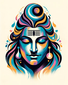 Maha Shivratri Lord Shiva Artwork, Mahadev illustration