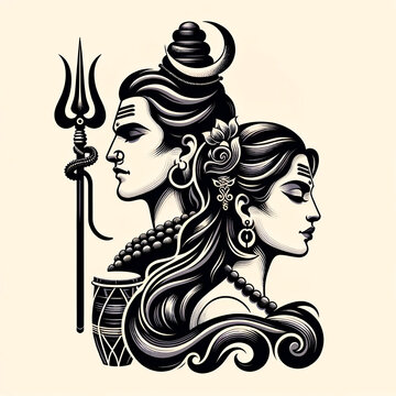 Maha Shivratri Lord Shiva Artwork, Mahadev illustration