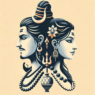 Maha Shivratri Lord Shiva Artwork, Mahadev illustration