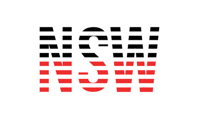 NSW three initial letter iconic line negative space minimal logo design vector template. monogram, abstract, wordmark, business, typography, minimalist, brand, company, flat, modern, unique, simple