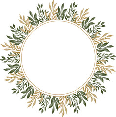 frame around with yellow and green leaf border