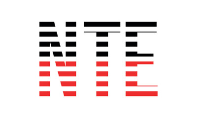 NTE three initial letter iconic line negative space minimal logo design vector template. monogram, abstract, wordmark, business, typography, minimalist, brand, company, flat, modern, unique, simple