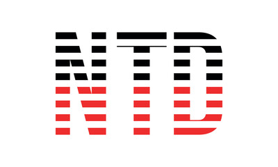 NTD three initial letter iconic line negative space minimal logo design vector template. monogram, abstract, wordmark, business, typography, minimalist, brand, company, flat, modern, unique, simple