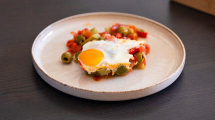 delicious egg and veggie dish: culinary perfection in a snapshot