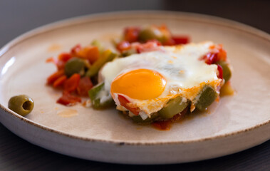 delicious egg and veggie dish: culinary perfection in a snapshot