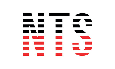 NTS three initial letter iconic line negative space minimal logo design vector template. monogram, abstract, wordmark, business, typography, minimalist, brand, company, flat, modern, unique, simple