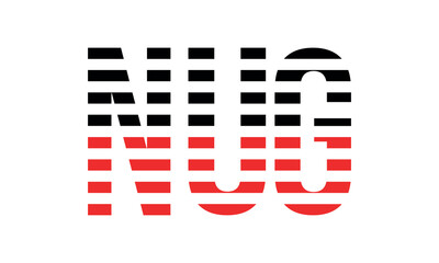 NUG three initial letter iconic line negative space minimal logo design vector template. monogram, abstract, wordmark, business, typography, minimalist, brand, company, flat, modern, unique, simple