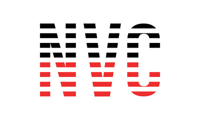 NVC three initial letter iconic line negative space minimal logo design vector template. monogram, abstract, wordmark, business, typography, minimalist, brand, company, flat, modern, unique, simple