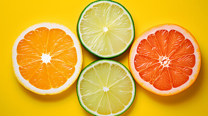 Obraz premium Fresh lemons on background