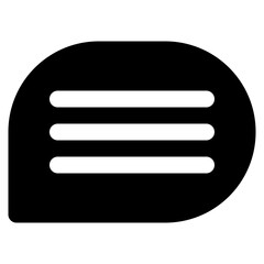 speech bubble vector glyph icon