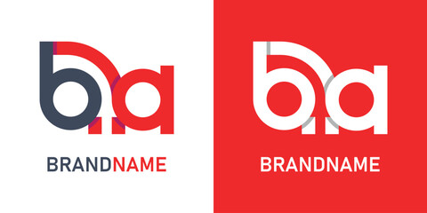 vector letter ba logo design