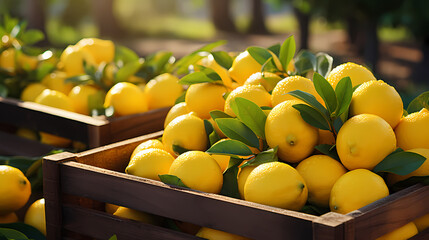 Fresh lemons on background