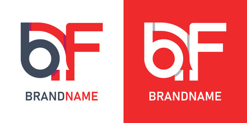 vector letter bf logo design - obrazy, fototapety, plakaty