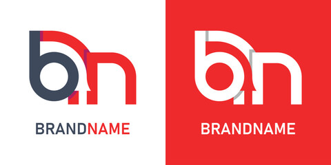 vector letter bn logo design - obrazy, fototapety, plakaty