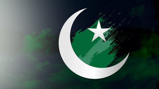 Pakistan National  flage new modern design can be used in independence day, Pakistan day design 
