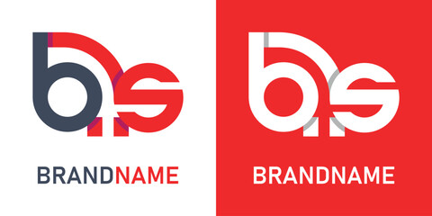 vector letter bs logo design