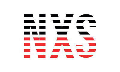 NXS three initial letter iconic line negative space minimal logo design vector template. monogram, abstract, wordmark, business, typography, minimalist, brand, company, flat, modern, unique, simple