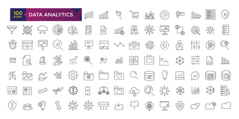 Data Analytics icons graphic design tools ui icon collection