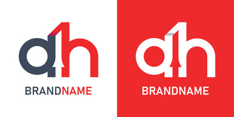 Letter ah logo design template